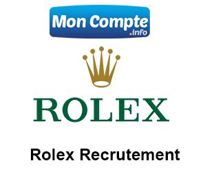 candidature rolex|rolex métiers.